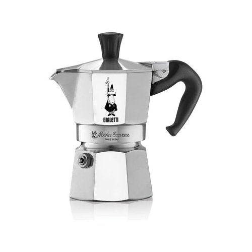 Bialetti Moka Express Export Espresso Maker,90 ml, Silver
