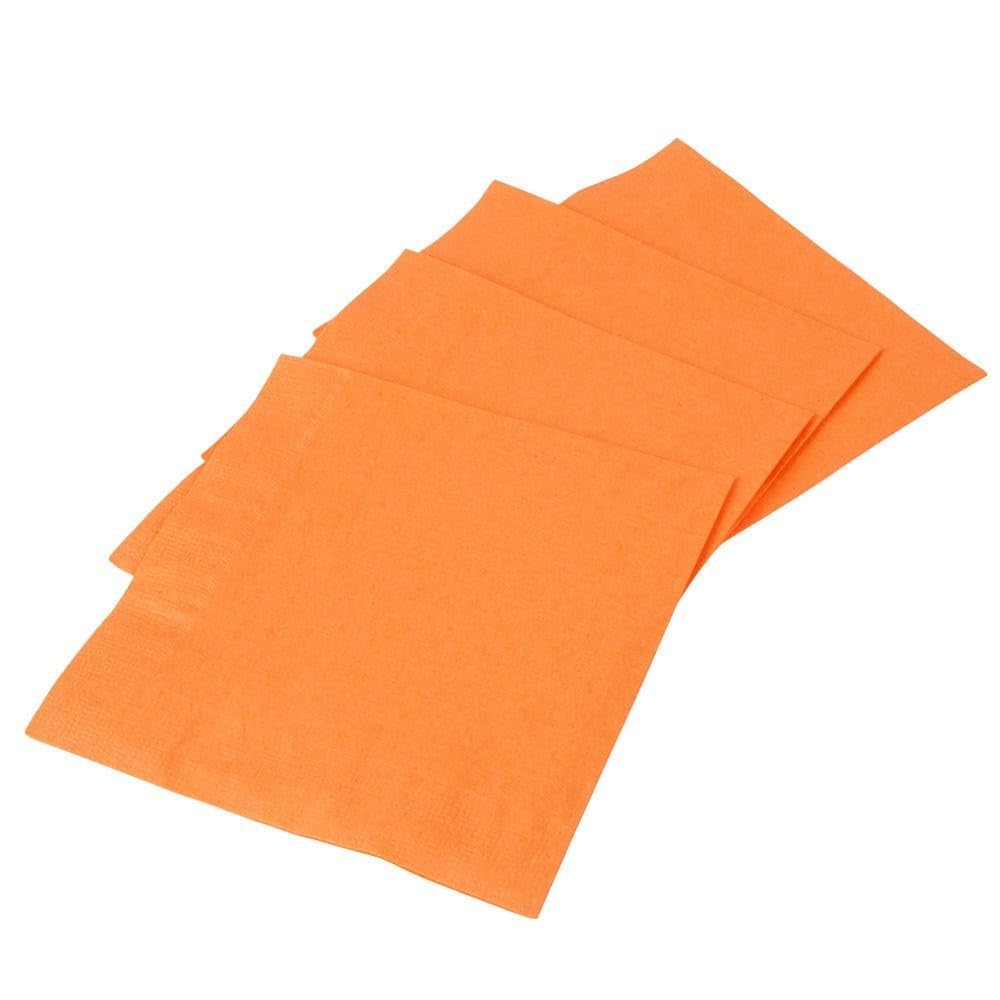 Perfect stix 2 ply Orange Cocktail Napkins, 9x9, Pack of 200 Count