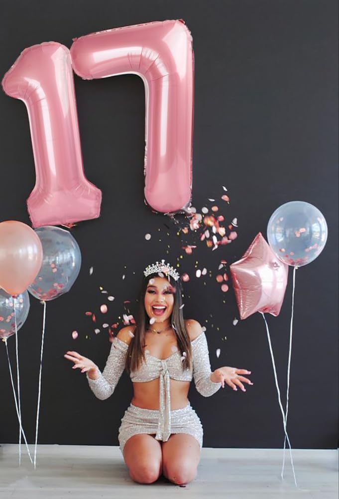 Pastel Pink Number 7 Balloon by [Brand Name] - 40 Inch Birthday Decoration for All Ages | Perfect for Engagements, Weddings & Graduations
