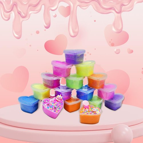 28 Pack Butter Slime Kit, DIY Stress Relief Slimes Pre Filled Easter Egg Surprise Toys for Basket Stuffers Egg Hunt Party Favors Goodie Bag