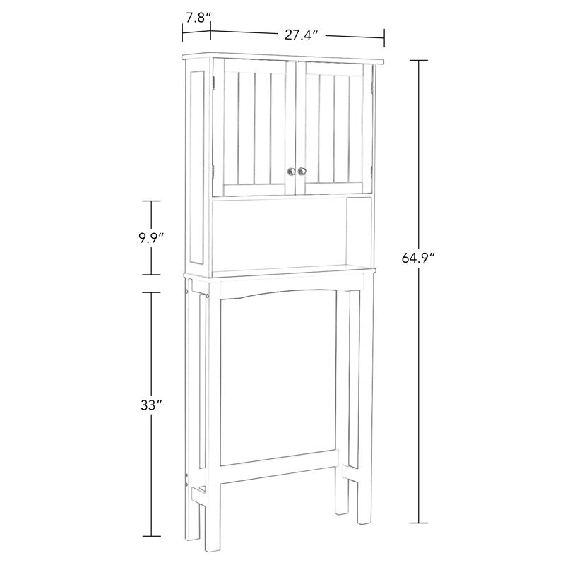 RiverRidge Over the Toilet Storage Cabinet - Gray, 7.81 Inches