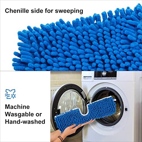 kCarpoly 2 Pack Thicken Mop Refills Head Compatible for O Ceda Dual Action Flip System, Microfiber Mop Head Replacements for Dry Wet Use, Machine Washable Double Sided Surfaces