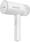 Beautural Portable Clothes Steamer - Fast 30s Heat-Up, Handheld & Foldable Design, White