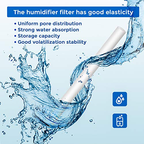 40 Pieces Humidifier Filter Cotton Refill Travel Mini Humidifier Filters Sticks Car Filters Replacement Parts for Portable Personal USB Powered Smart H20 in Office Bedroom(4 Inch)