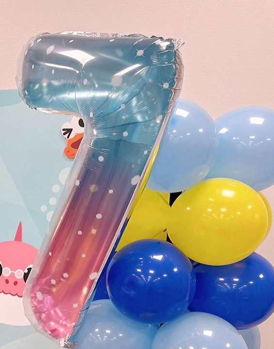 Starry Sky 40-Inch Number 1 Balloon - Shiny First Birthday Decoration for Baby Boy/Girl