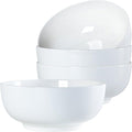 Zscera 40 oz Off White Ceramic Soup Bowls, Ramen Bowls, Pho Bowls Set of 4, 7 Inch