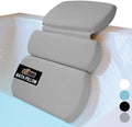 GORILLA GRIP Bath Pillow - Luxury Tub Headrest with Strong Suction Cups | XL Gray Spa Essential