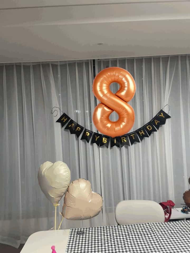 Orange 7 Balloon - 40 Inch Number Balloon for 7th Birthday Party Decorations