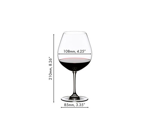 Riedel Vinum Pinot Noir Wine Glasses, Set of 2, Dishwasher Safe, 6416/07