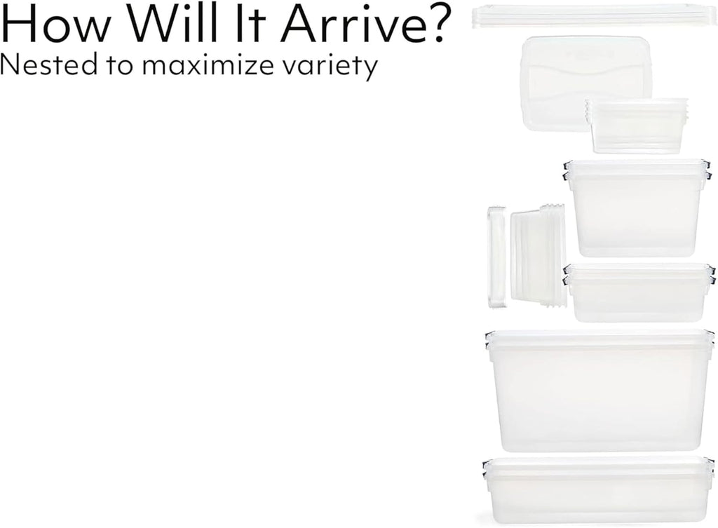 Rubbermaid Clear Storage Bins - Stackable 16-Pack with Latching Lids | BPA-Free, Made in USA
