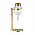 Ceizext Sake Dispenser with Warmer, 720ml Glass Server with Unique drip Design for Hot & Cold Sake, Soju, and liquor (Gold)