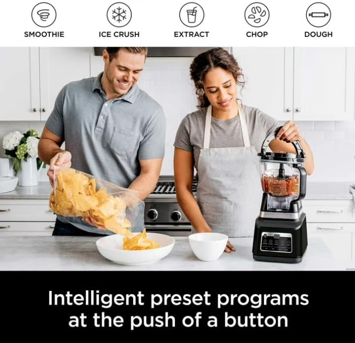 Professional System Blender Plus - 8 Cup Food Processor with Auto IQ, 1400W Power & XL Capacity