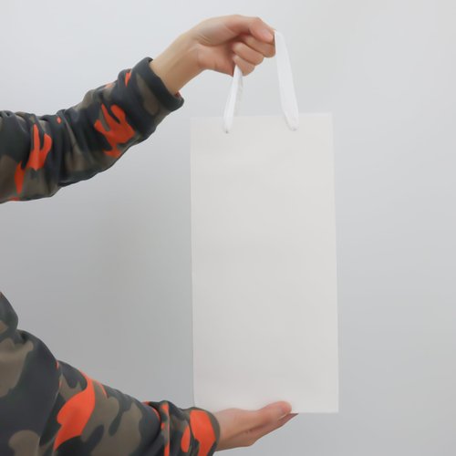 Chanseen 6Pcs White Wine Gift Bags for Single and Double Bottles Paper Bottle Bags with Handles for Champagne, Whiskey, Wedding Birthday Party Favors