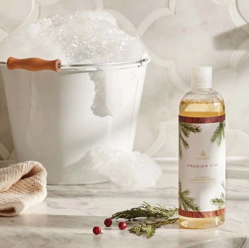 Thymes Heritage All Purpose Cleaner Concentrate - Frasier Fir Scented Household Cleaning Supplies - Pine Scented Household Scrub for Countertops, Bathtubs, Ovens, Sinks, Biodegradable (16 fl oz)