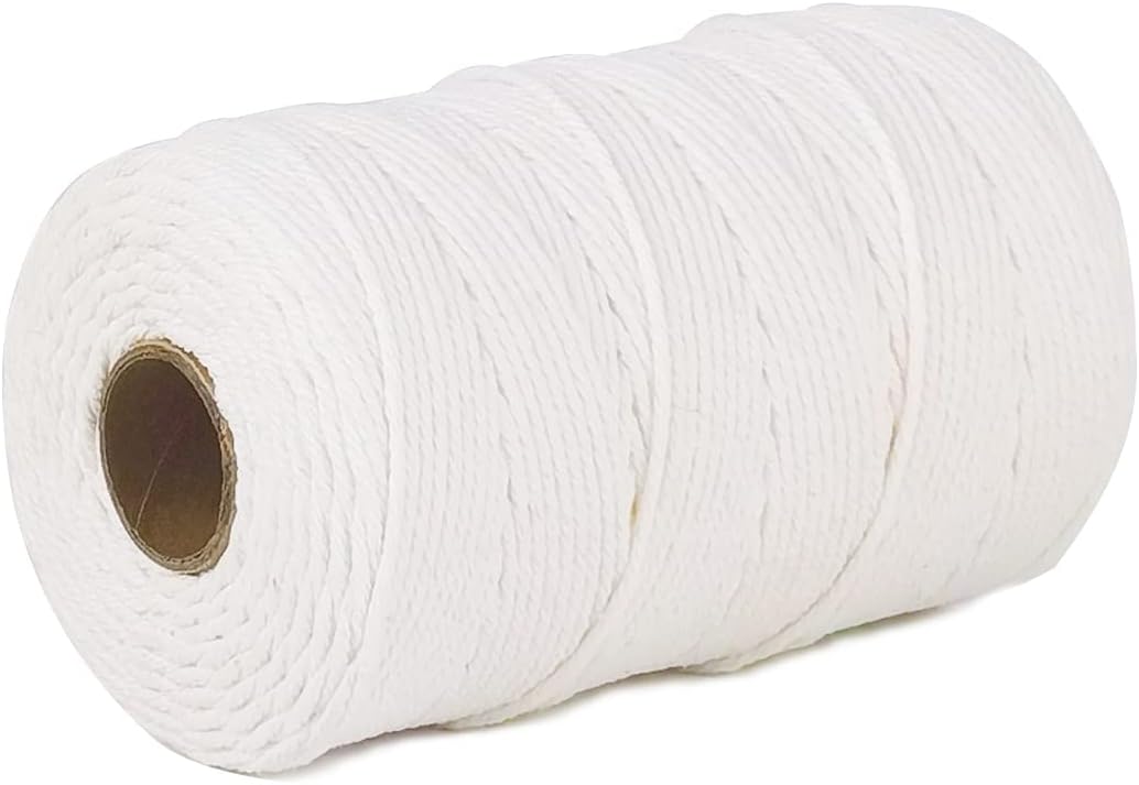 PerkHomy Cotton Butcher's Twine - 500 Feet | Food Safe 2mm String for Cooking, Crafts & Gardening