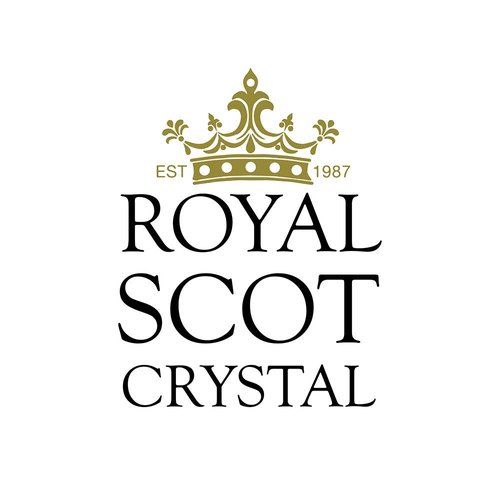 Royal Scot Crystal Flower of Scotland 2 Whisky Tumblers (Thistle Shape) - 85mm Presentation Boxed.