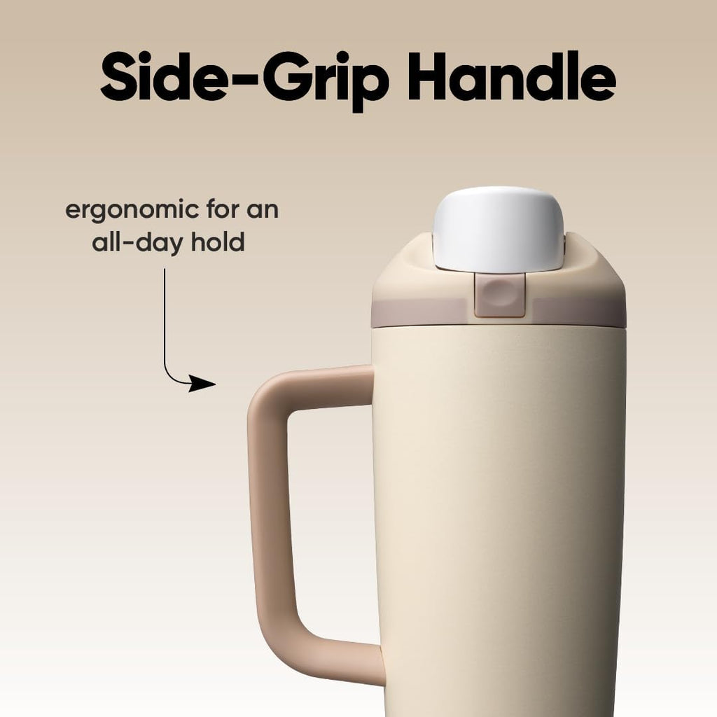 Owala FreeSip Tumbler - 30 oz. Stainless Steel - Stylish Tan (Lightly Toasted)