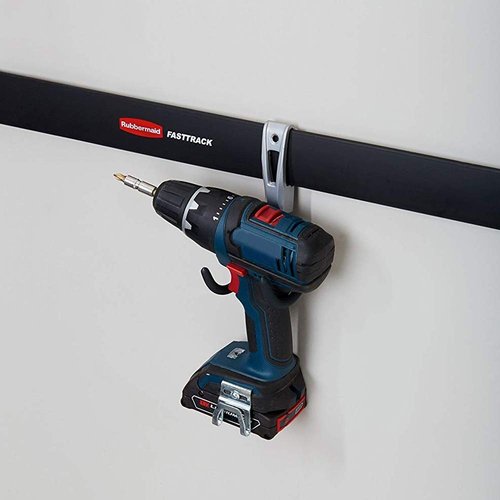Rubbermaid Universal Metallic Fasttrack Hanging Garage Hook Organizers (2 Pack)