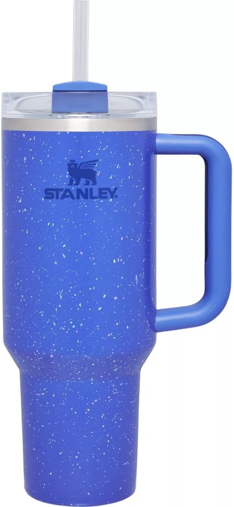 Stanley Quencher H2.0 Tumbler - 30oz Stainless Steel Vacuum Insulated with Lid & Straw - Deep Iris Speckle