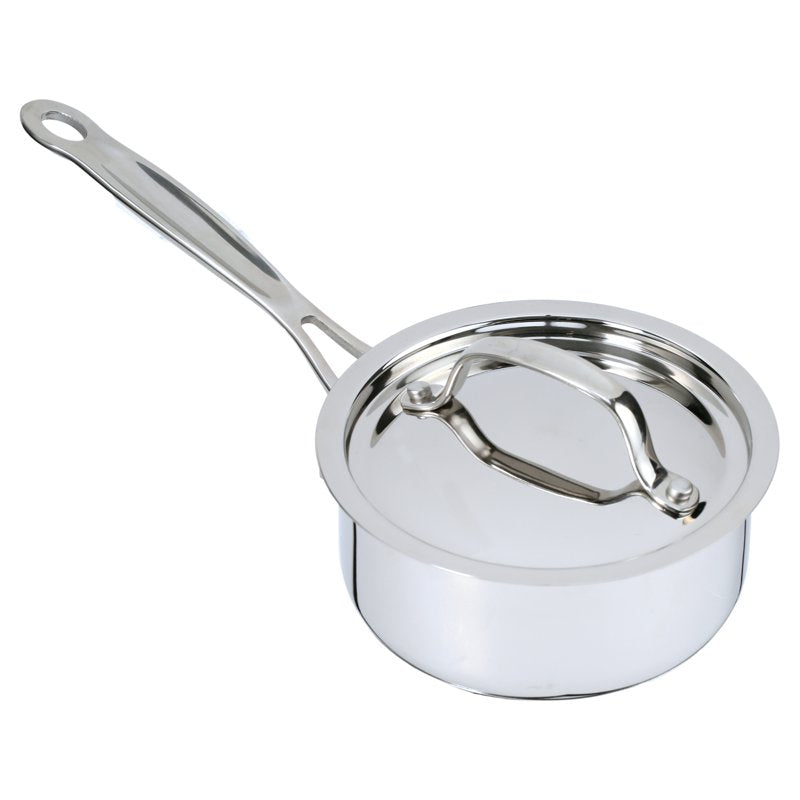 1 Quart Stainless Steel Saucepan with Lid - Induction Ready