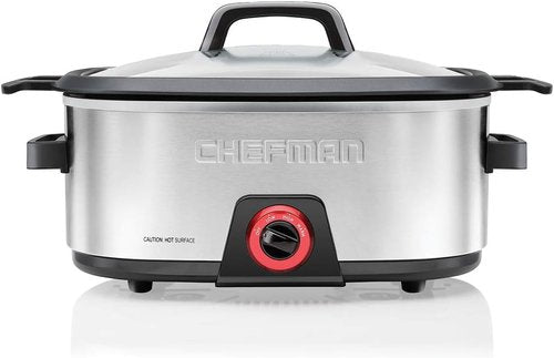 Chefman 6-Quart Slow Cooker - Electric Countertop Cooking with Removable Insert | Nonstick & Dishwasher-Safe