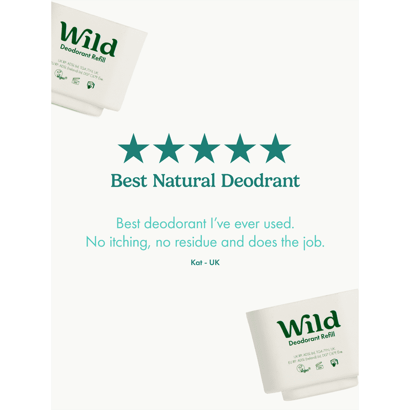 Refillable Natural Deodorant Starter Kit with Reusable Chrome Case
