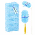 50 Count Duster Refills 360° Heavy Duty Duster Refills Compatible with Swiffer Duster, Multisurface Heavy Duty Duster Replacements with 1 Short Handle and 1 Extenda Handle