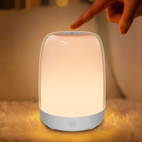 Dremkit Nursery Light for Kids, Baby Night Light with Dimmable Warm & 5 Color Changing Lights, USB Rechargeable Lamp for Breastfeeding, Toddlers