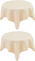 Skiennix 36x36 Inch Beige Small Square Tablecloth - Washable Polyester Fabric for Indoor/Outdoor Use