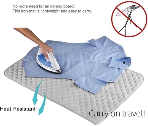 BORDSTRACT Portable Ironing Pad, Foldable Ironing Pad Blanket Suitable for Washer Dryer Desktop Countertop Small Household Ironing Board