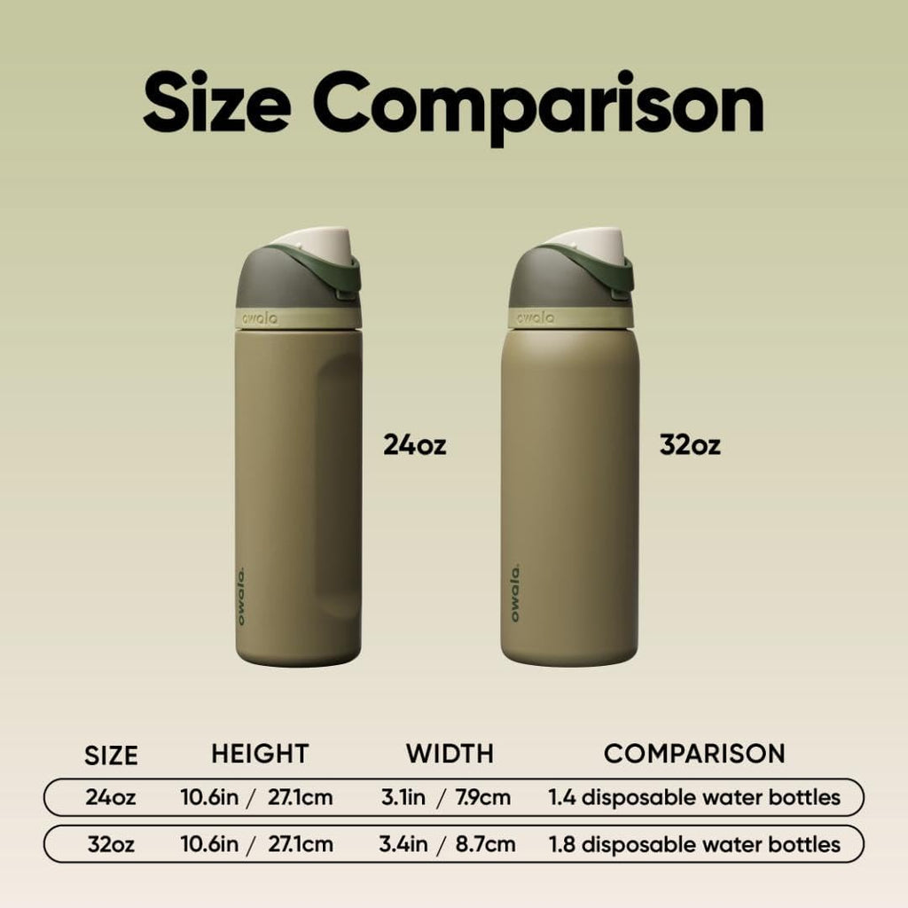 Owala FreeSip Insulated Stainless Steel Water Bottle - BPA-Free, 24 Oz, Perfect for Travel, Off Road