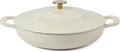 Martha Stewart Gatwick 3.5-Quart Enameled Cast Iron Dutch Oven Braiser - Linen with Gold Knob | Durable Heavy-Duty Pot for Slow Cooking & Searing