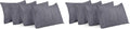 Utopia Bedding Standard Pillow Cases - 8 Pack Soft Brushed Microfiber | Fade Resistant 20x26 Inches - Grey