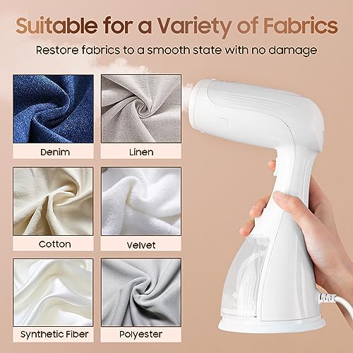 Portable Hand Held Steamer for Clothes - 1350W Handheld Clothes Steamer, 15S Rapid Heating, Garment Wrinkle Remover Fastly Make Clothes Soft, Large-Capacity Iron for Hotels/Travel, Valentines Day Gift
