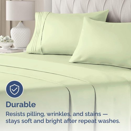 King Standard Pillow Cases - Ultra-Soft Hotel Quality Covers | Fade-Free & Wrinkle Resistant - Light Sage Green - Set of 2
