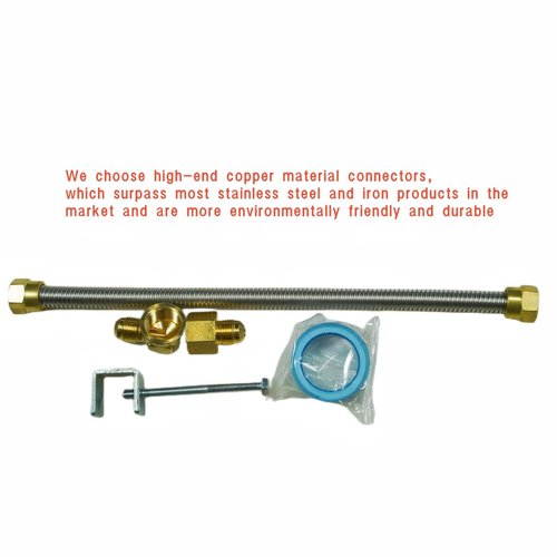 Americangaslogs Rectangular Gas Fire Pit and Gas Fireplace H-Burner H Burner with 3 Pipes (18 Inch) Patent Applied