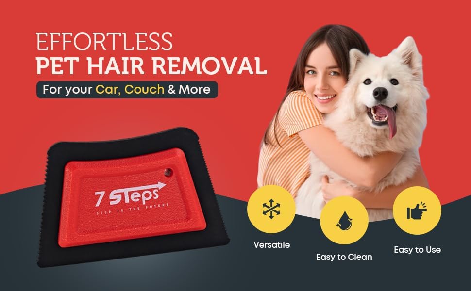 Skiennix Mini Pet Hair Lint Fur Remover - Effortless Dog & Cat Hair Cleaning for Cars & Furniture