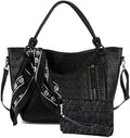 Zuoge Women’s Skull Tote Bag - Stylish Studded PU Leather Handbag & Wallet Set | 3-Piece Collection