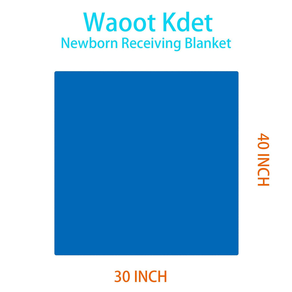 Waoot Kdet Cotton Flannel Receiving Blankets 4 Pcs, Baby Swaddle Blankets, Infant Flannel Blanket 30 X 40 Inch for Boy Girl (Style2)