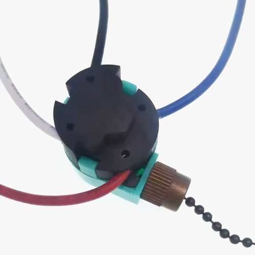 TWDRTDD Ceiling Fan Switch Zing Ear ZE-268S6,3 Speed 4 Wire Pull Chain Switch Fan Light Switch Replacement Part with 4 Pre-Installed Wires for Ceiling Fans,Wall Lamps,Cabinet Light (2 pcs Bronze)