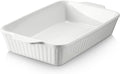 DOWAN Casserole Dish - 9x13 Ceramic Baking Pan | Large 4.2 Quart Oven Safe Lasagna Dish with Handles