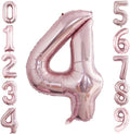 GOER 42-Inch Rose Gold Number 4 Balloons - Perfect for 4th & 44th Birthday Celebrations | Party Decorations
