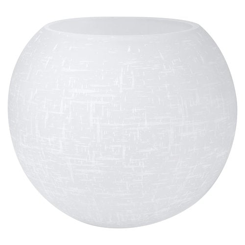 Rivqahra Glass Lamp Shade Replacement Globe & Cover for Lighting Fixture, 5.9" Diameter, 1-5/8 inch Fitter, 2 Pack White Linen Vanity Globe Lamp Shade