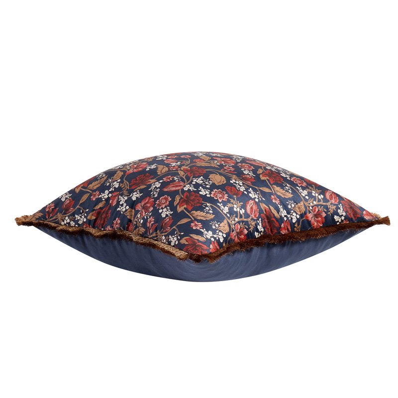 Greystone Floral Velvet Decorative Pillow 20x20 inches - Home Decor Collection