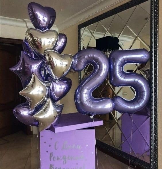 Purple Number 13 Balloon - 40 Inch Birthday Decoration for 13th Year Celebration | Perfect for Boys & Girls
