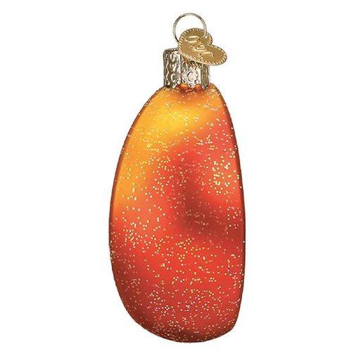 Old World Christmas Peach Slice Glass Blown Ornament for Christmas Tree, Handcrafted Holiday Decoration, Fruit Collection