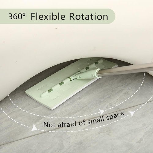 Magic Sponge | 60" Adjustable Mop with Flexible 13" Flat Head & Microfiber Pad for Effortless Cleaning