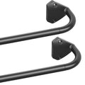 GXOACKJ Black Wrap Around Curtain Rods for Windows 28 to 48 inch,2 Pack 5/8 inch Industrial Telescoping Curtain Rod, Blackout Rods for Bedroom & Outdoor, Adjustable from 30 to 48 Inches