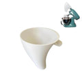 Flour Funnel for Ktichen Aid Mixer, Easy-Pour Funnel for Dry and Wet Ingredients Like Flour, Sugar and Eggs, Prevents Overflow and Mess for Clean Kitchen Counter, Easy to Clean (White)