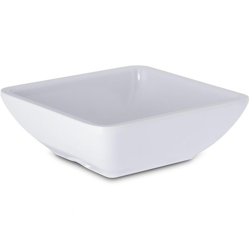 Carlisle FoodService Products Ramekins Sauce Bowl, Square Bowl for Catering, Kitchen, Restaurant, Plastic, 2 Ounces, White, (Pack of 48)